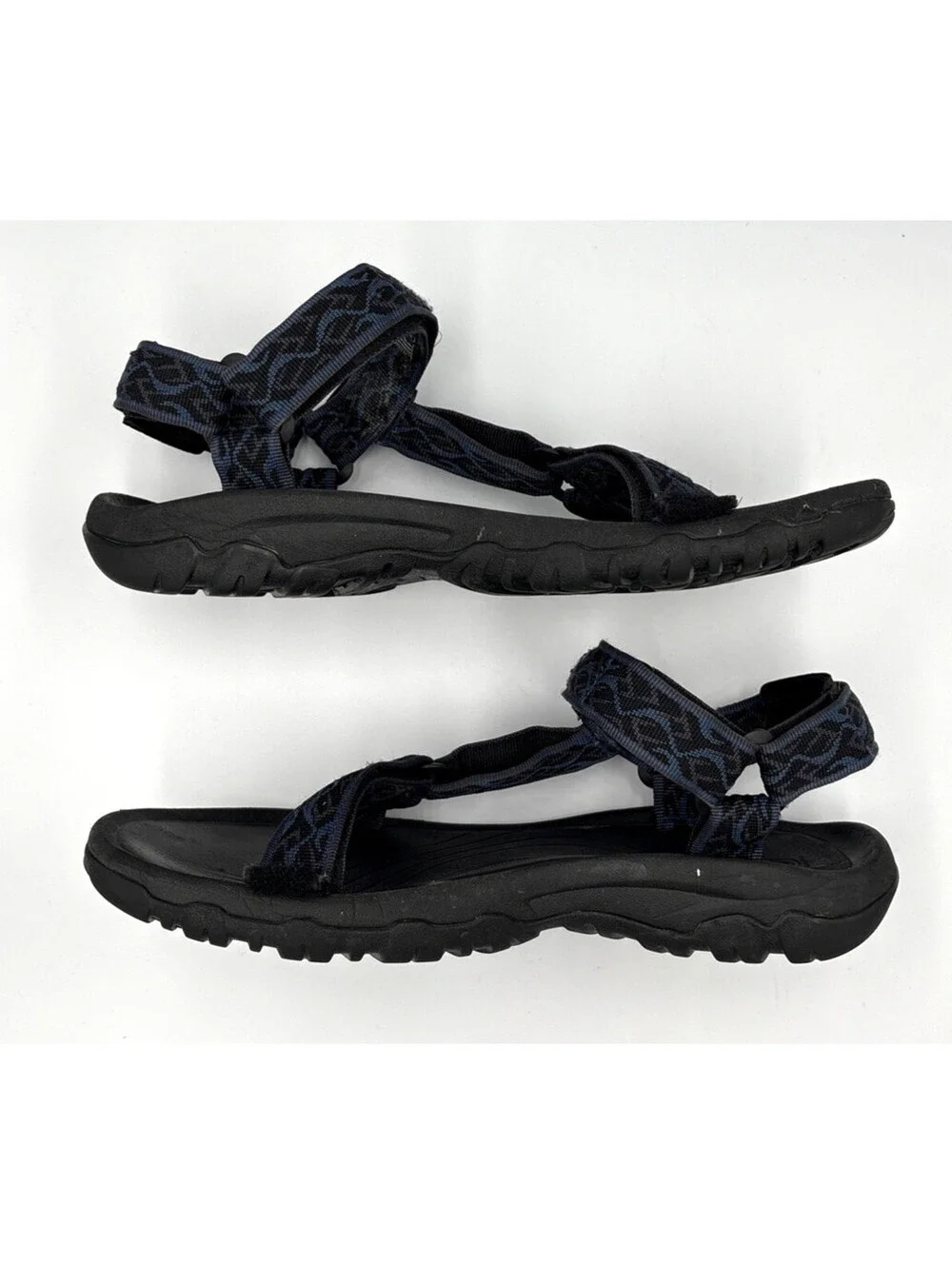 Teva Hurricane 4 Men's 10 Wavy Trail Navy Black Outdoor Hiking Sandals